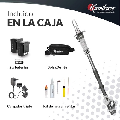 Motosierra Inalambrica con Pertiga Extensible Kamikaze KVS7000P